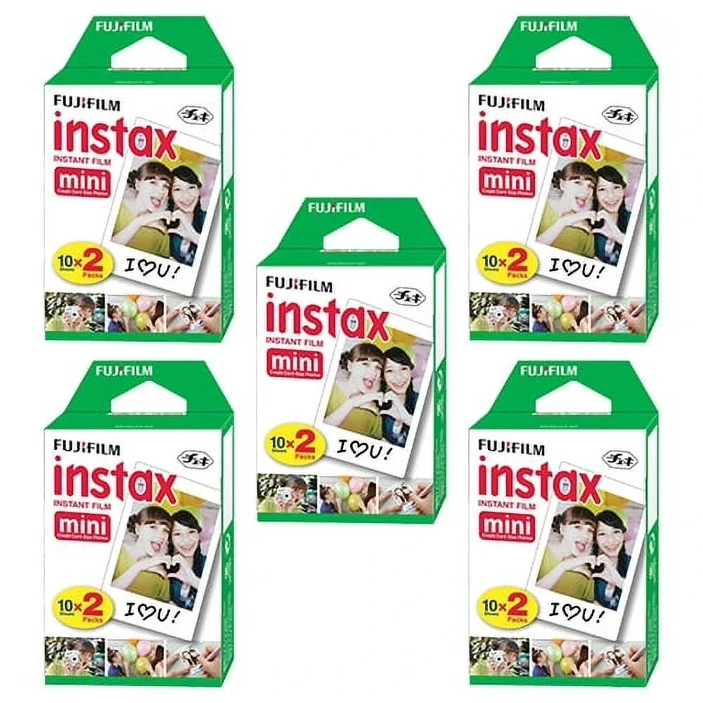 Fujifilm Gold Instax Mini 70 Instant Camera, Pouch & 5 Box Film, pre-owned JAPAN